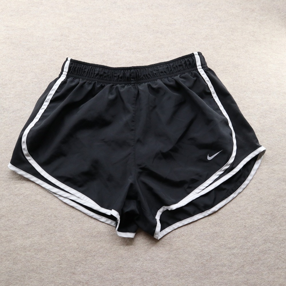 Nike Running Shorts Medium Black White Trim Y2K Dri-FIT Activewear